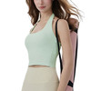YOGACODE【火树银花系列】挂脖运动背心女带胸垫一体杯遮副乳瑜伽背心DWB116120 商品缩略图4