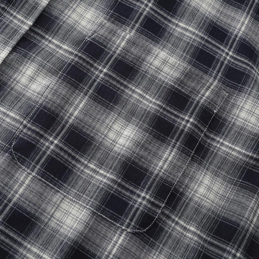 GXG男装26春季潮流撞色格纹时尚百搭宽松休闲男式翻领长袖衬衫K&C 商品图4