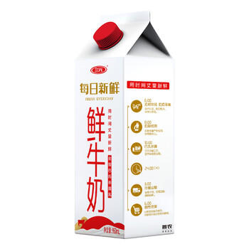 三元每日新鲜 高品质全脂鲜牛奶950mL/盒 巴氏杀菌 早餐搭档 商品图4