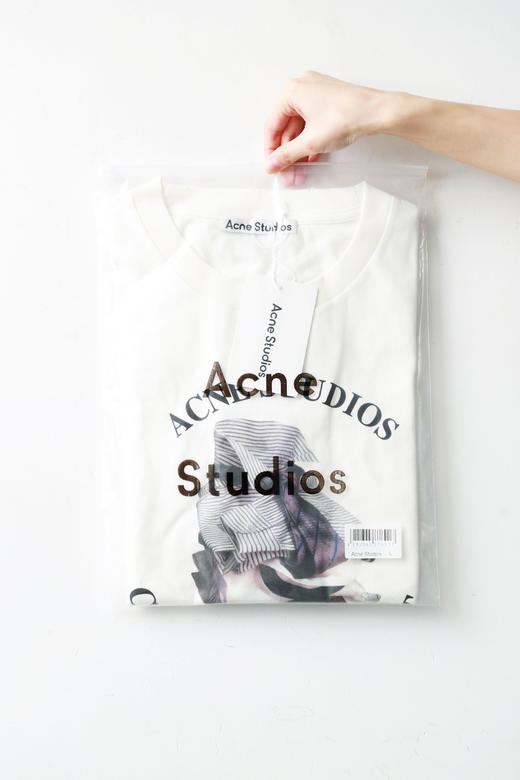 徽标大印花tee，宽松休闲半袖儿。白色图案圆领套头式t恤E012966 商品图12