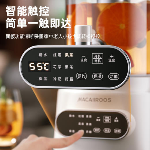 迈卡罗（Macaiiroos）养生壶花茶桶多功能高硼硅玻璃花茶壶3L大容量分离式底座煮花茶壶 MC-YS312 商品图7