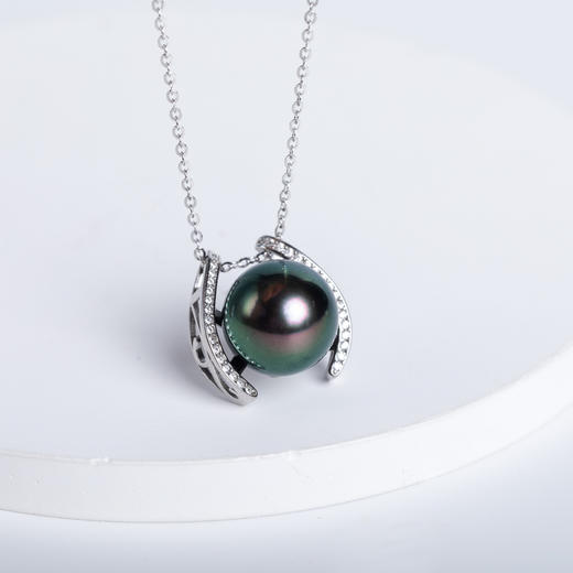 大溪地黑珍珠双拥吊坠 DZ254 商品图1