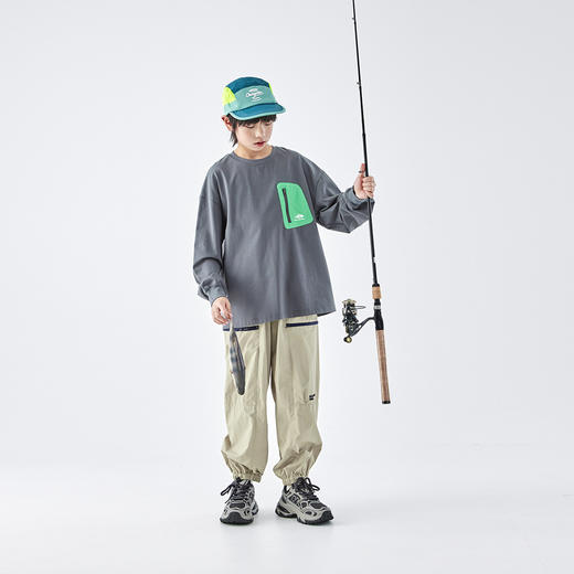 预售4.15发 蓝汽水2026春季男童户外山系吸湿凉感UPF50+防晒青少年长袖T恤 商品图1