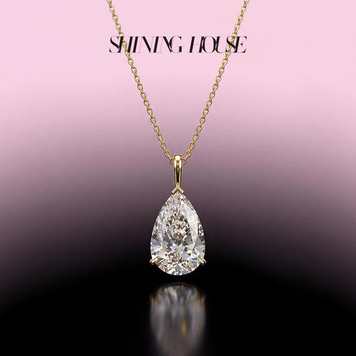 ShiningHouse[培育] 18k金钻石吊坠 水滴形1克拉钻单钻人工真钻人造钻石K金吊坠简约钻石吊坠悦己送礼臻选（仅吊坠）（项链另行选购）【此商品不支持7天无理由退货退款】预计3日发货 商品图3