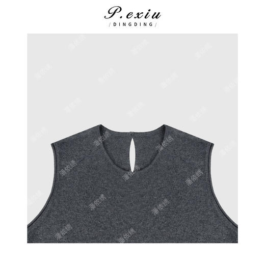 04-3潘依绣丁丁宠粉赫本风气质显瘦圆领无袖连衣裙Q1242 商品图2