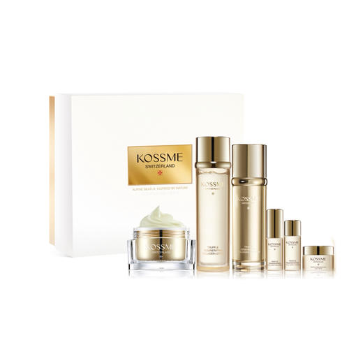 蔻诗弥鎏金臻颜松露紧弹套组（水125ml+乳80ml+面霜50ml+同款小样） 商品图1