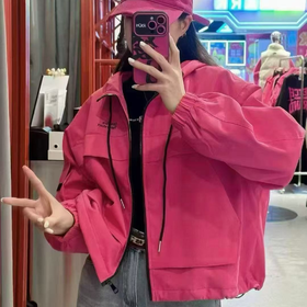 NC连帽拉链短款棉外套51222（红） 冬季 154012120321