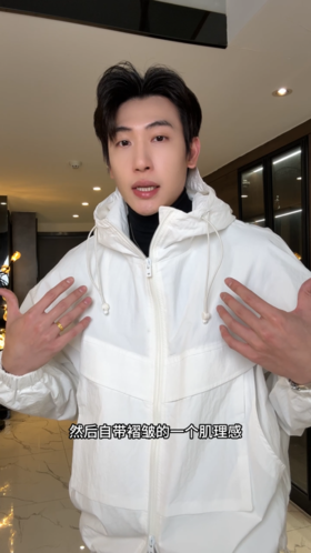 W0520SDSA春夏新款痞帅男装潮牌拼接设计拉链立领连帽夹克外套百搭工装