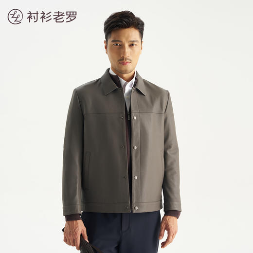 【玄甲八号】真绵羊皮小象纹翻领皮衣257Y0L508N[门店专款] 商品图1