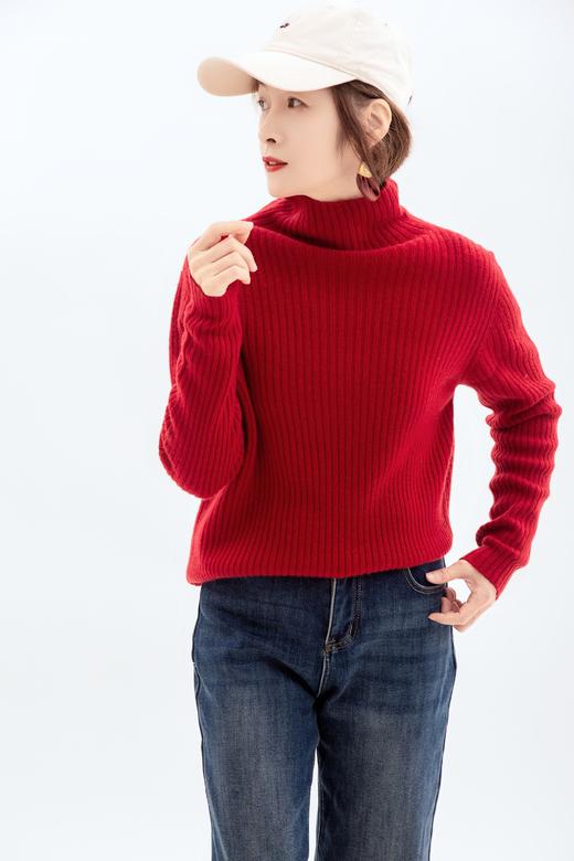 坑条全羊毛毛衣 商品图0