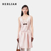 HERLIAN 2026年春季新品蝴蝶结装饰深V领少女缎面无袖连衣裙 商品缩略图0