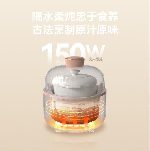 天际（TONZE）电炖锅 电炖盅 燕窝隔水炖锅 婴儿bb煲母婴辅食熬粥 煲汤锅炖汤锅小粉炖 0.8L 小粉炖GSD-8BG 商品图2