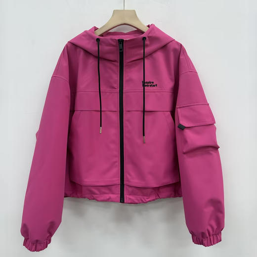 NC连帽拉链短款棉外套51222（红） 冬季 154012120321 商品图1