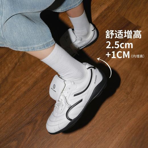 ZHR则则猪皮垫内增高阿甘鞋2026春情侣款百搭德训鞋轻便休闲鞋女 商品图5