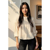 米思阳新款设计感圆领衬衫洋气显瘦韩版上衣女7Y25CC4776 商品缩略图0