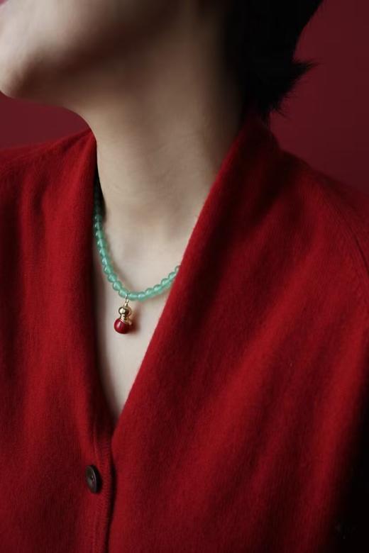 【宫里上新】福禄凝红系列-玉髓葫芦项链 商品图2