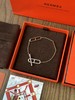 独家对版CNC数控精雕 精工高定 HERMES 爱马仕猪鼻手链带钻款 简约不失精致！大气不失优雅 款式好看又低调 上班佩戴不会觉得扎眼 商品缩略图0