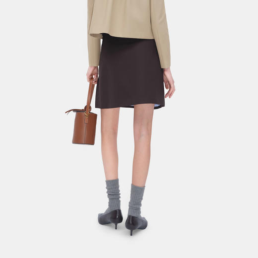 HERLIAN 2026年春季新品双层腰头蝴蝶结装饰女士中裙半裙 商品图2