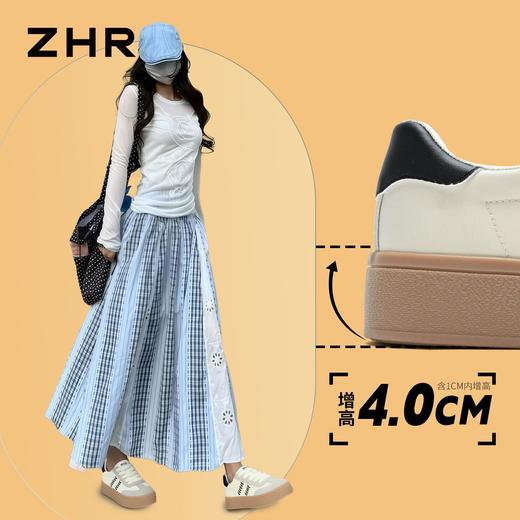 ZHR复古麦穗德训鞋女2026新款春季厚底增高休闲鞋百搭巨好看板鞋 商品图2