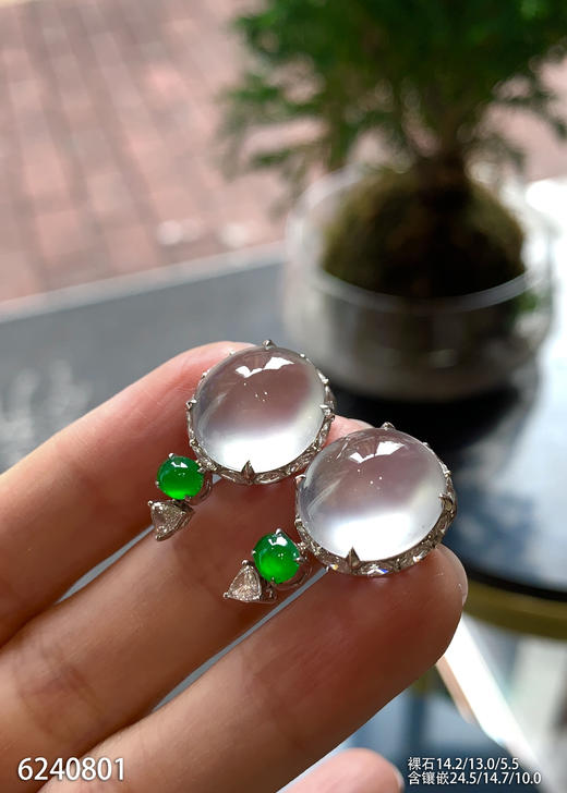 6240801、蛋面耳钉。具体价格微信咨询 商品图1