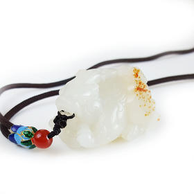 【天然正品】天然精品新疆籽料细腻油润度佳瑞兽和田玉吊坠项链37.6*24.5*28.1MM（皆取最大值）170126NJS57