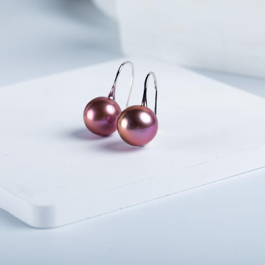 紫色淡水珍珠高跟鞋耳钩 EGG16 商品图2