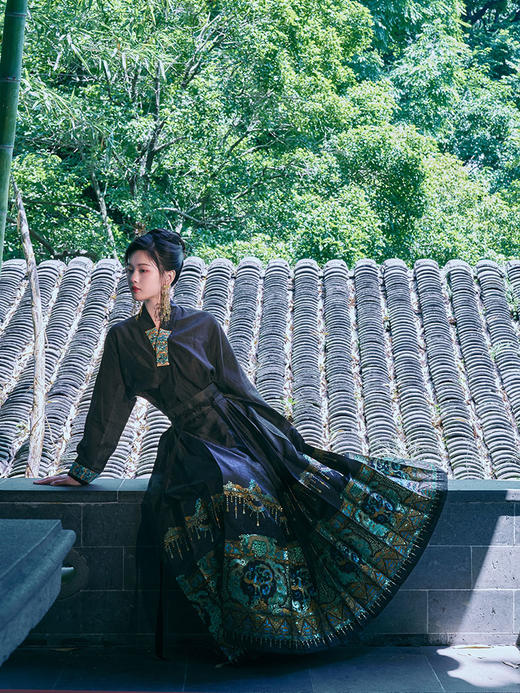 【重回汉唐楚辞】直领对襟衫马面裙套装日常可穿百搭明制汉服女装 商品图0