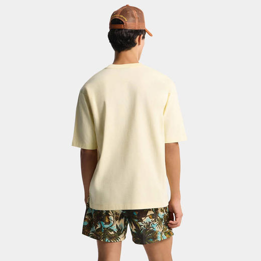 DSQUARED2 男士复古风格图案印花棉质圆领短袖宽松T恤 淡黄色 S74GD1547 D20106 171 商品图3