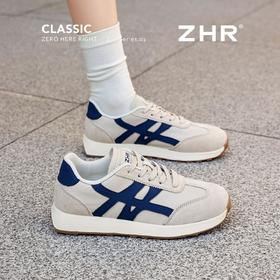 ZHR头层猪皮复古阿甘鞋2026春季新款轻便透气运动休闲鞋软底女鞋