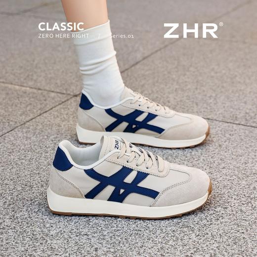 ZHR头层猪皮复古阿甘鞋2026春季新款轻便透气运动休闲鞋软底女鞋 商品图0