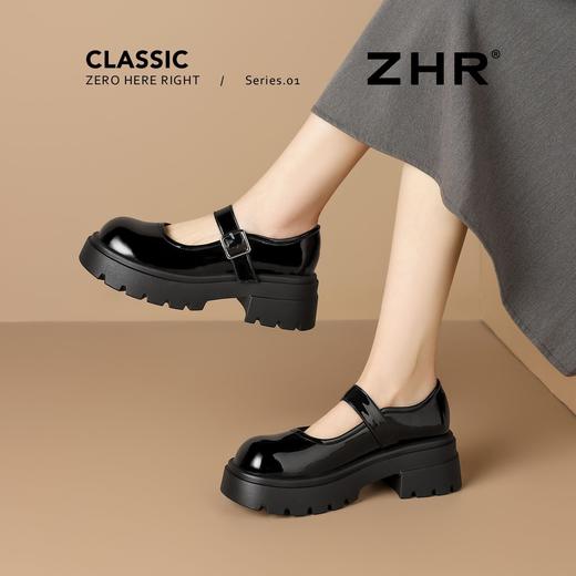 ZHR则则复古厚底增高玛丽珍单鞋浅口2026春季新款jk甜美小皮鞋女 商品图5