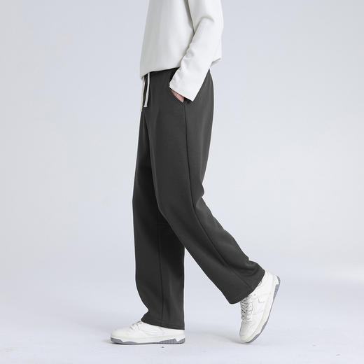 GXG男装26春季简约时尚舒适松紧腰系绳宽松直筒男式运动休闲裤K&C 商品图5