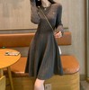 2026新款法式小香风针织连衣裙秋冬季修身显瘦气质中长款收腰打底裙 商品缩略图3