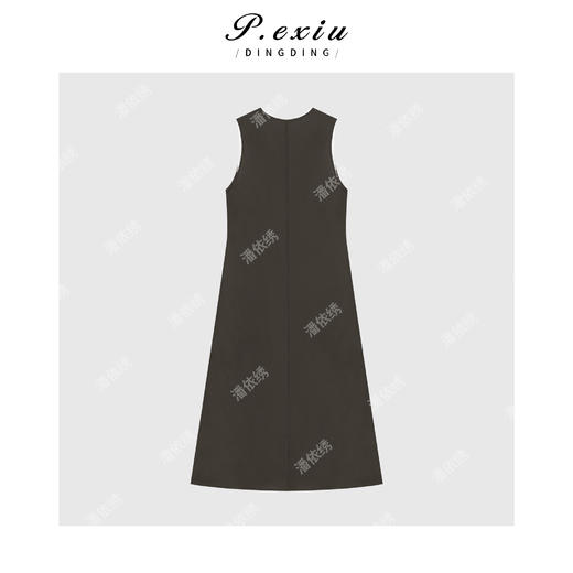 04-3潘依绣丁丁宠粉时髦撞色假两件设计V领连衣裙Q5462 商品图3