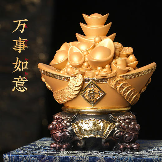 【祈愿吉品】财神元宝摆件/财神钱袋摆件金玉满堂聚宝盆 商品图1