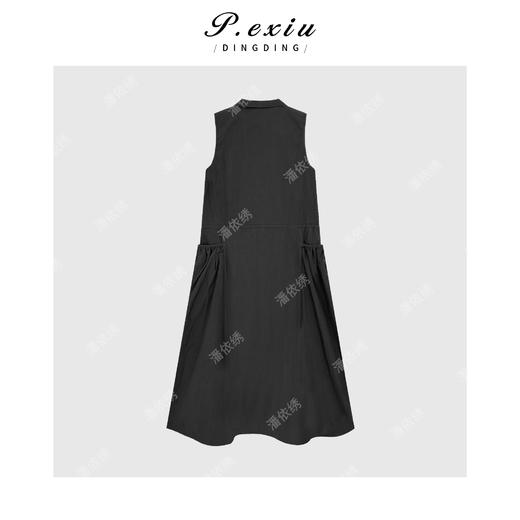 04-3潘依绣丁丁宠粉POLO领抽绳口袋工装风连衣裙Q37466 商品图1