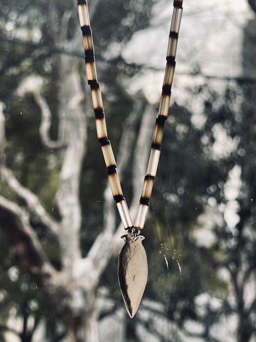 ABOAB｜Black N White Twin Birds Necklace [ 项链 银 / 金 +黑白玛瑙 ]【WITHIN THE HORIZON】 商品图1