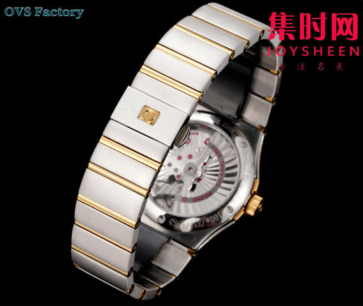经典传承，卓越新生——欧米茄OVS星座情侣系列 情侣机械腕表 对版摆轮带砝码螺丝 双T黑摆轮 表盘尺寸：男款38mm 女款27mm 商品图7