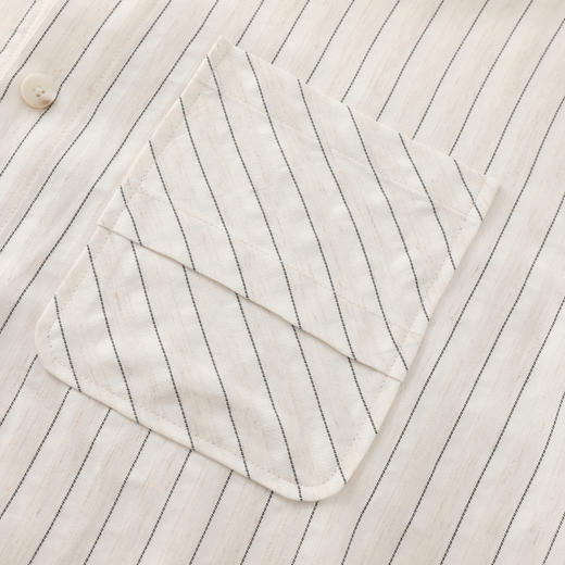 GXG男装【莱赛尔】26春季时尚条纹简约休闲男式翻领长袖衬衫K&C 商品图6