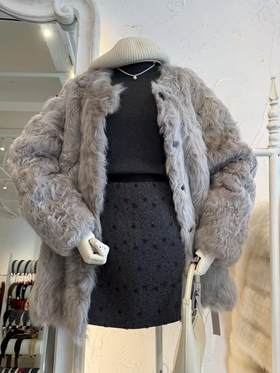 【门店同款】ENJOY冬季“暖冬软糖”小湖羊收腰皮草 168099868