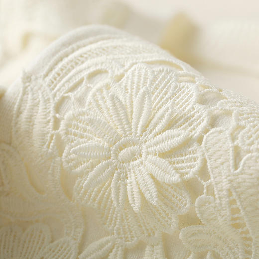 【林栖设计小店】花间来信|米白色镂空肌理绣花2026春新款优雅毛织马甲G1961393 商品图5