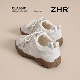 ZHR则则经典复古撞色阿甘鞋女春季新款潮流轻便休闲鞋百搭德训鞋