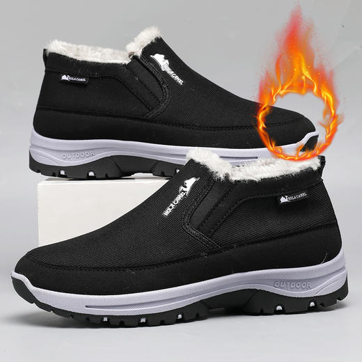 男士户外雪地靴懒人雪地鞋防滑加绒加厚保暖棉鞋防滑休闲鞋 商品图0