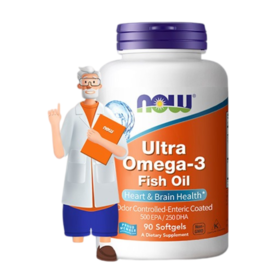 美国NOW超级Omega-3鱼油 90粒/瓶
