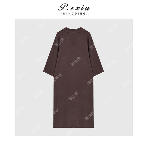 04-3潘依绣丁丁宠粉松弛慵懒极简风圆领系带中袖连衣裙Q66391 商品图1