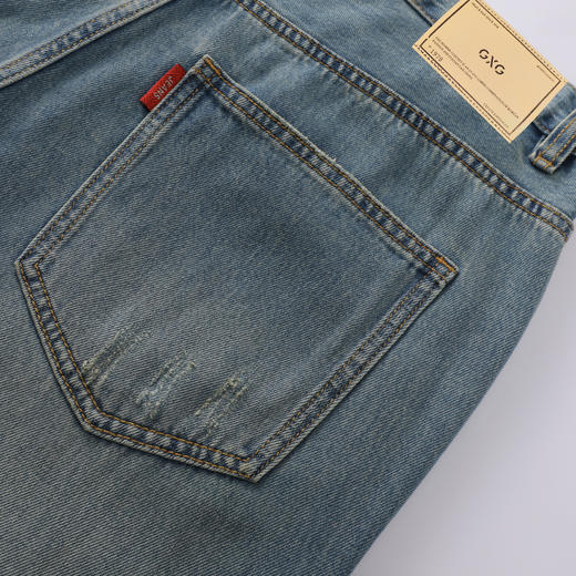 GXG男装【莱赛尔】26春季经典水洗潮流百搭亲肤直筒男式牛仔裤K&C 商品图8