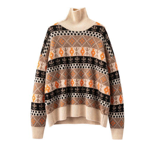 S·Y·C【暖心】100纯山羊绒高领加厚保暖毛衣女CYR240199 商品图0