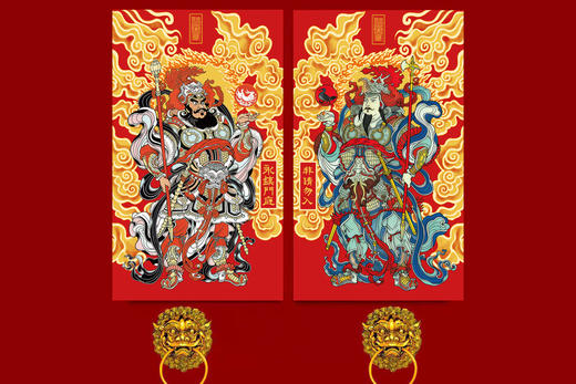新春门神，大吉大利，永镇门庭，双面印制 商品图0