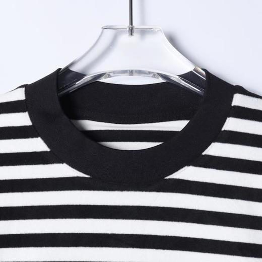 38989SDSA男士春夏新款痞帅男装韩版潮牌撞色条纹圆领长袖T恤百搭宽松 商品图2