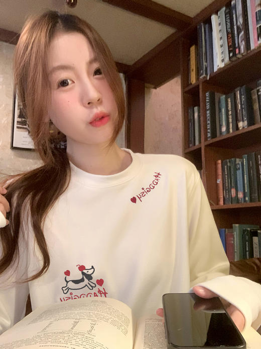 <曾小咸推荐>2.11现货秒杀 ！微信超特价！韩系刺绣加绒长袖t恤 日常139.99 立减70 秒杀69.99！！ 商品图5